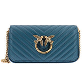 Blue Calfskin Women's Crossbody Bag